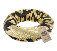 Cuscino per ciotola da canto a forma di anello per una posizione sicura della vostra ciotola da canto (fino a Ø 20 cm) e un suono più intenso, artigianato tradizionale, nero-oro
