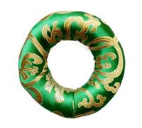 Cuscino per ciotola tibetana a ciambella piccola, 11 cm, cuscino per ciotola tibetana buddista per ciotola cantante di piccole dimensioni (verde)