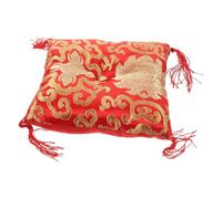 Cuscino per Ciotola Tibetana Giallo, Base Ricamato | Stile Buddhista Tradizionale, Compatto e Leggero, per Yoga e Ufficio, Protegge il Piano D'appoggio Colore Casuale