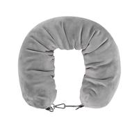 Cuscino per collo del collo, in velluto in velluto per viaggiare, gonfiabile, federa per cuscino con cerniera, borsa portaoggetti multifunzionale portatile senza riempimento