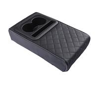 Cuscino per Copertura bracciolo Auto per Toyota 14th Generation Crown 2012-2018,Supporto per Gomito a Mano Scatola per Cuscino bracciolo,con portabicchieri,B/Black Embroidery