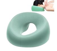 Cuscino per cuscinetti per la faccia del viso massaggio - cuscinetto in pelle e memory foam premium, cuscino universale a forma di U | Comfort di livello spa, poggiatesta professionale, copertura in v