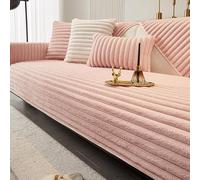 Cuscino per Divano Morbido con Coniglio Spesso, Copridivano Caldo e Morbido Antiscivolo in Peluche Peloso, Copridivano per Divani per Cani,Rosa,90 * 120cm