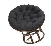 Cuscino per dondolo da giardino rotondo in rattan, 150 x 110 cm, ideale per patio, cortile, relax e comfort, perfetto per il tempo libero all'aperto