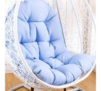 Cuscino Per Dondolo Singolo, Impermeabile Cuscino Per Sedia A Dondolo Sospeso A Forma Di Uovo, Addensare Cuscino Per Sedia Amaca, Per Esterni, Balcone, Pati(Color:light blue)