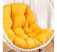 Cuscino Per Dondolo Singolo, Impermeabile Cuscino Per Sedia A Dondolo Sospeso A Forma Di Uovo, Addensare Cuscino Per Sedia Amaca, Per Esterni, Balcone, Pati(Color:yellow)