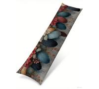 Cuscino per Dorme Sul Fianco 30x105 cm, Set da 1 Fiore Cuscino Lungo con Lampo Nascosta Resistenti Morbido Velluto Piuma Federe Cuscini, per la Gravidanza e Dormire Sul fianco Body Pillow B1-1387