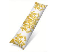 Cuscino per Dorme Sul Fianco 40x120 cm, Set da 1 Modello Cuscino Lungo con Lampo Nascosta Resistenti Morbido Velluto Giallo Federe Cuscini, per la Gravidanza e Dormire Sul fianco Body Pillow B1-1415