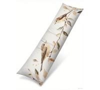 Cuscino per Dorme Sul Fianco 40x120 cm, Set da 1 Uccello Cuscino Lungo con Lampo Nascosta Resistenti Morbido Velluto Grigio Federe Cuscini, per la Gravidanza e Dormire Sul fianco Body Pillow B1-1379