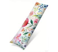 Cuscino per Dorme Sul Fianco 50x180 cm, Set da 1 Colorato Cuscino Lungo con Lampo Nascosta Resistenti Morbido Velluto Bianco Federe Cuscini, per la Gravidanza e Dormire Sul fianco Body Pillow B1-1373