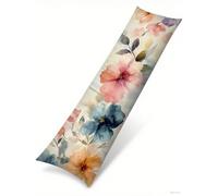 Cuscino per Dorme Sul Fianco 50x180 cm, Set da 1 Fiori Cuscino Lungo con Lampo Nascosta Resistenti Morbido Velluto Pianta Federe Cuscini, per la Gravidanza e Dormire Sul fianco Body Pillow B1-1339