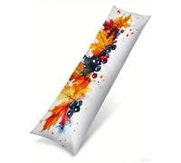 Cuscino per Dorme Sul Fianco 50x180 cm, Set da 1 Foglia D'Acero Cuscino Lungo con Lampo Nascosta Morbido Velluto Arancia Federe Cuscini, per la Gravidanza e Dormire Sul fianco Body Pillow B1-1333