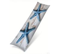 Cuscino per Dorme Sul Fianco 50x180 cm, Set da 1 Stella Marina Cuscino Lungo con Lampo Nascosta Morbido Velluto Retrò Federe Cuscini, per la Gravidanza e Dormire Sul fianco Body Pillow B1-1425