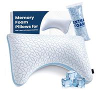 Cuscino per Dormire di Fianco - Regolabile Cuscino Memory Foam con Supporto Collo, Cuscino Cervicale per Dormire che Allevia Dolori Cervicali, Cuscino Letto con Rivestimento Lavabile (Misura Queen)