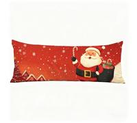 Cuscino per Dormire Sul Fianco 30x90 cm, Natale Lungo Cuscino Gravidanza Carino Federe Cuscini con Chiusura Lampo Nascosta, Morbido Velluto Body Pillow per Camera Dormire sul Fianco Regalo H0-778