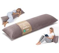 Cuscino per dormire sul fianco 40x145 cm cuscino lungo ergonomico Velluto | imbottitura morbida che mantiene la forma traspirante delicata sulla pelle e silenziosa sfoderabile - Rosa