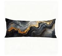 Cuscino per Dormire Sul Fianco 40x145 cm, Marrone Lungo Cuscino Gravidanza Natura Federe Cuscini con Chiusura Lampo Nascosta, Morbido Velluto Body Pillow per Camera Dormire sul Fianco Regalo H0-811