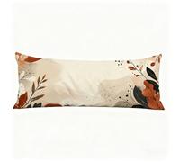 Cuscino per Dormire Sul Fianco 50x180 cm, Marrone Lungo Cuscino Gravidanza Moderno Federe Cuscini con Chiusura Lampo Nascosta, Morbido Velluto Body Pillow per Camera Dormire sul Fianco Regalo H0-921