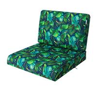 Cuscino per esterni, 70 x 70 cm, in foglie blu, per mobili da balcone, altalena e salotto per esterni, modello NEL per giardino e terrazza