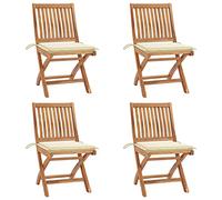 Cuscino per esterni, resistente alle intemperie, tavolo da giardino allungabile, pieghevole, con cuscino, 4 pezzi, in legno massiccio, adatto per soggiorno, camera da letto, giardino, balcone,