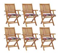 Cuscino per esterni, resistente alle intemperie, tavolo da giardino allungabile, pieghevole, con cuscino, 6 pezzi, in legno massiccio, adatto per soggiorno, camera da letto, giardino, balcone,