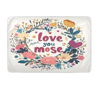 Cuscino per fasciatoio riutilizzabile, con fiori e rami di cuore e scritta "Love You Mose", per San Valentino