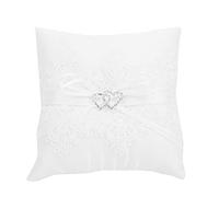 Cuscino in raso color avorio con motivo floreale, per matrimonio, matrimonio, fidanzamento, festa, decorazione quotidiana