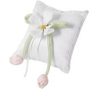 Cuscino Per Fedi Nuziali, Porta-fiori, Decorazione Floreale Ricamata, Espositore Per Fedi Per Sposo, Adorabile Per Feste, Spiaggia, Proposta, Cerimonia Di Fidanzamento, Floreale, Romantico, Decorativo