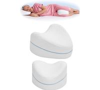 Cuscino per Gambe Memory Foam Supporto Ortopedico Schiena Gambe Lavabile Bianco