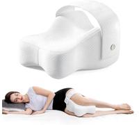 Cuscino per ginocchia per chi dorme sul fianco, cuscino ergonomico in visco, per posizione laterale, contro il mal di schiena, cuscino in memory foam per alleviare la schiena