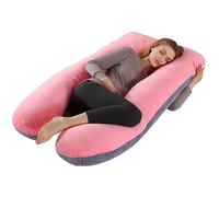 Cuscino per gravidanza, Grande Cuscino gravidanza per dormire, cuscino per traversina laterale a forma di U, Cuscino Allattamento e Gravidanza per allattamento, supporto per schiena, addome 130x70cm