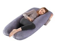 Cuscino per gravidanza, Grande Cuscino gravidanza per dormire, cuscino per traversina laterale a forma di U, Cuscino Allattamento e Gravidanza per allattamento, supporto per schiena, addome 130x70cm