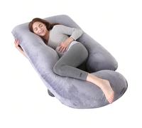 Cuscino per gravidanza Ubravoo da 66 pollici a forma di G per tutto il corpo, miglior supporto per addome, fianchi, schiena e gambe, cuscino per maternità con protezione lombare per dormire sul fianco
