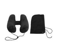 Cuscino per il Collo, Cuscino da Viaggio Gonfiabile, Ampiamente Utilizzato, Riempimento Rapido, Portatile per Supporto della Testa (BLACK)