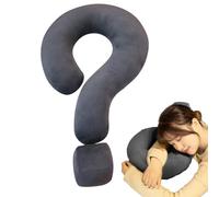Cuscino per il collo da viaggio, cuscino creativo da viaggio a forma di U | Cuscino con punto interrogativo, cuscino curvo a forma di U da 21,65 pollici, morbido cuscino decorativo per poggiatesta e