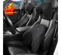 Cuscino per il collo dell'auto in Memory Foam supporto per la schiena lombare quattro stagioni cuscino per poggiatesta per auto traspirante per alleviare lo Stress cuscino per seggiolino auto
