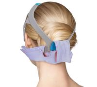 Cuscino per il collo in raso CPAP per cinghie, cuscino per il collo CPAP, accessorio imbottito per maschera CPAP, allevia la pressione, cuscino traspirante (viola chiaro)