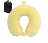 Cuscino per il collo per il viaggio, cuscino da viaggio aggiornato per aeroplano 100% schiuma di memoria pura cuscino da viaggio per il poggiatesta di volo sonno, accessori aerei portatili