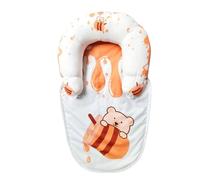 Cuscino per il tempo sulla pancia e supporto per la seduta del bambino morbido e carino tappetino da gioco per lo sviluppo del tempo sulla pancia per bambini da 0 a 6 mesi arancione