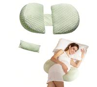 Cuscino per la gravidanza per donne incinte, cuscino morbido per la gravidanza, cuscino per l'allattamento, supporto per schiena, fianchi, gambe [Progettato per il tuo comfort]I cuscini per dormire su