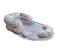 Cuscino per la pancia del bambino e supporto per la seduta, morbido e carino tappetino da gioco per pancia del bambino Tappetino per lo sviluppo per bambini da 0 a 6 mesi Grigio