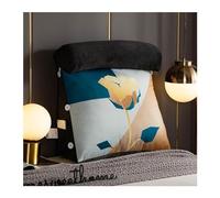 cuscino per la schiena, Con cuscino in memory foam triturato/supporto lombare, con lusso per sedersi a leggere o giocare(Geometric Rose,60x50x20cm)