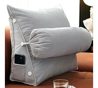 cuscino per la schiena, Cuscino ergonomico per divano, poltrona letto, supporto per il collo rimovibile per guardare la TV e giocare(Champagne,45x50x22 CM)