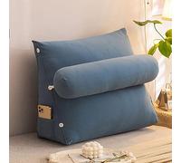cuscino per la schiena, Cuscino per divano letto da gettare sul pavimento per leggere, giocare, TV, alleviare il dolore, carino, per la schiena e vita(Navy Blue,60 x 50 x 22 CM)