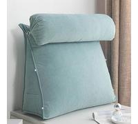 cuscino per la schiena, Cuscino triangolare con collo regolabile, per divano letto, supporto lombare per testiera ergonomico per giochi(Thousand Grass Color,45x45x20cm)