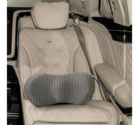 Cuscino per la schiena grigio in schiuma viscoelastica ergonomica, 47,5 x 23 x 12 cm, con rivestimento in rete traspirante, lavabile, imbottitura in memory foam, ideale per dormire e sostenere il