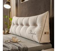 Cuscino per la schiena per letto, divano, lettura, testiera letto, cuscino a cuneo per la schiena, ricamo di lusso, comodo cuscino di supporto lombare per leggere a letto, divano relax (dimensioni