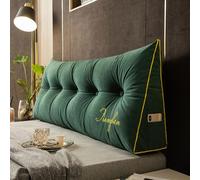 Cuscino per la schiena per letto, divano, lettura, testiera letto, cuscino a cuneo per la schiena, ricamo di lusso, comodo cuscino di supporto lombare per leggere a letto, divano relax (dimensioni: 80