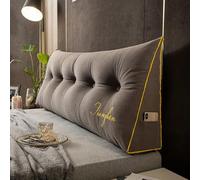Cuscino per la schiena per letto, divano, lettura, testiera letto, cuscino a cuneo per la schiena, ricamo di lusso, comodo cuscino di supporto lombare per leggere a letto, divano relax (dimensioni