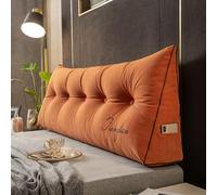 Cuscino per la schiena per letto, divano, lettura, testiera letto, cuscino a cuneo per la schiena, ricamo di lusso, comodo cuscino di supporto lombare per leggere a letto, divano relax (dimensioni